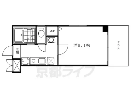 VINE OAK NOCHE(1K/1階)の間取り写真
