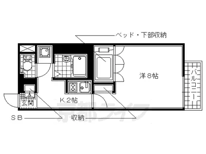 京阪電気鉄道京阪線 石清水八幡宮駅 徒歩38分 2階建 築16年(1K/2階)の間取り写真