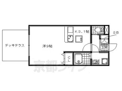 京阪電気鉄道京阪線 樟葉駅 徒歩23分 2階建 築18年(1K/2階)の間取り写真