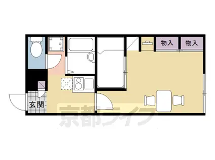 京阪電気鉄道京阪線 橋本駅(京都) 徒歩13分 2階建 築22年(1K/2階)の間取り写真