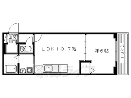 京阪電気鉄道京阪線 石清水八幡宮駅 徒歩15分 3階建 築6年(1LDK/1階)の間取り写真
