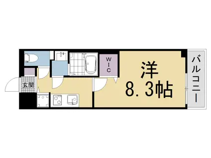 叡山電鉄 修学院駅 徒歩6分 5階建 新築(1K/2階)の間取り写真