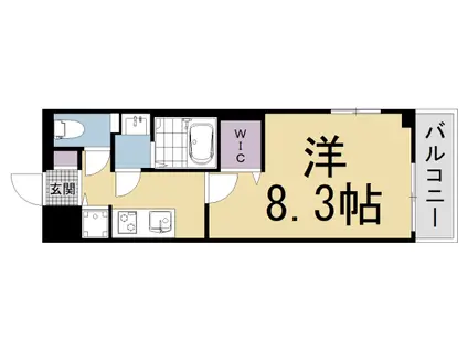 叡山電鉄 修学院駅 徒歩6分 5階建 新築(1K/2階)の間取り写真