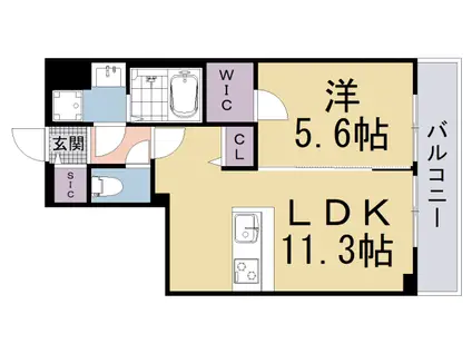 叡山電鉄 修学院駅 徒歩6分 5階建 新築(1LDK/4階)の間取り写真