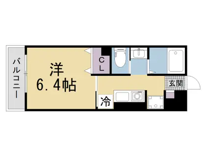 コンテネレッツァ枚方Ⅱ(1K/3階)の間取り写真