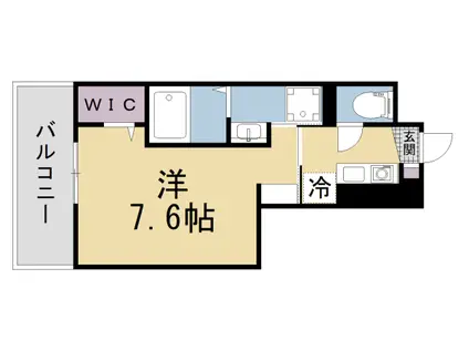 コンテネレッツァ枚方Ⅱ(1K/2階)の間取り写真