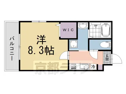 サクシード伏見京橋2ND(1K/3階)の間取り写真
