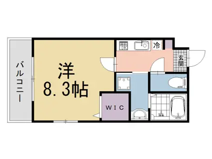 サクシード伏見京橋2ND(1K/3階)の間取り写真