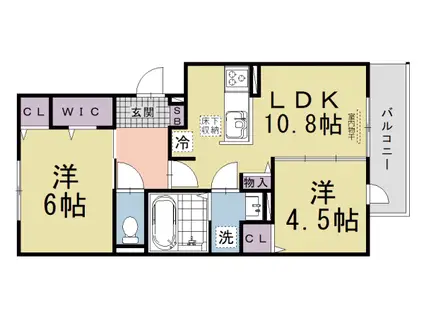 京阪電気鉄道京阪線 丹波橋駅 徒歩30分 3階建 新築(2LDK/3階)の間取り写真