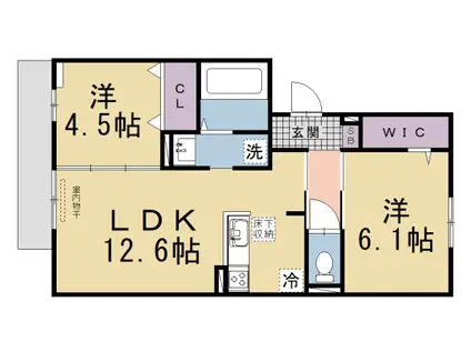 京阪電気鉄道京阪線 丹波橋駅 徒歩30分 3階建 新築(2LDK/3階)の間取り写真
