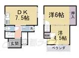 叡山電鉄 元田中駅 徒歩18分 2階建 築46年