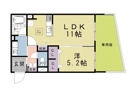 京阪電気鉄道京阪線 七条駅 徒歩4分 3階建 新築(1LDK/1階)の間取り写真