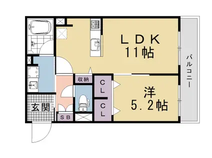 京阪電気鉄道京阪線 七条駅 徒歩4分 3階建 新築(1LDK/3階)の間取り写真