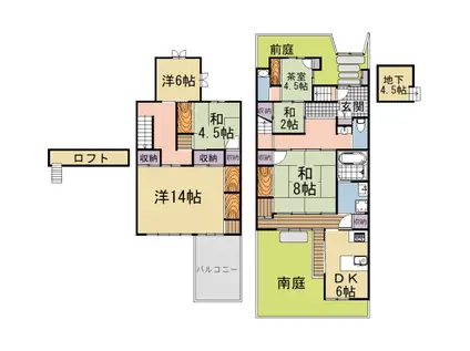 京阪電気鉄道鴨東線 出町柳駅 徒歩15分 2階建 築96年(5DK)の間取り写真
