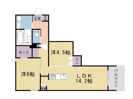  嵯峨広沢南下馬野町ヘーベルメゾン(2LDK/3階)の間取り写真