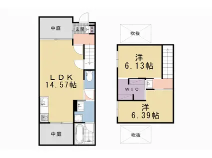 京都市烏丸線 今出川駅 徒歩9分 2階建 新築(2LDK/1階)の間取り写真