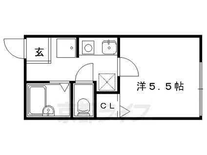 シティハイム堀川(1K/2階)の間取り写真