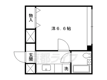 アビタシオン鴨川(1K/1階)の間取り写真