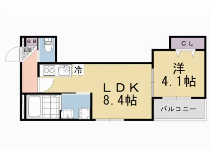 京都市東西線 六地蔵駅(京都市営) 徒歩13分 3階建 新築(1LDK/3階)の間取り写真