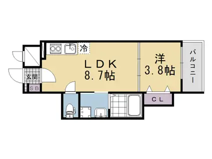 京都市東西線 六地蔵駅(京都市営) 徒歩13分 3階建 新築(1LDK/3階)の間取り写真