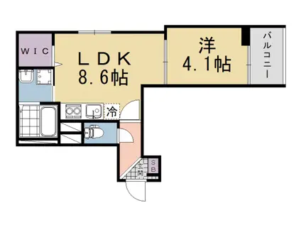 京都市東西線 六地蔵駅(京都市営) 徒歩13分 3階建 新築(1LDK/3階)の間取り写真