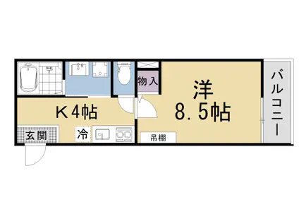 アークリード浜大津(1K/4階)の間取り写真