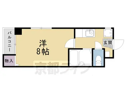 REVERY朱雀(1K/3階)の間取り写真