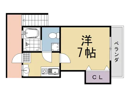 みなせマンション3号館(1DK/2階)の間取り写真