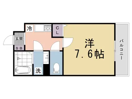 京都市北区平野宮敷町計画(1K/2階)の間取り写真