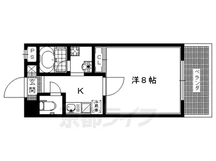 ΑPRIZEⅦ(1K/1階)の間取り写真