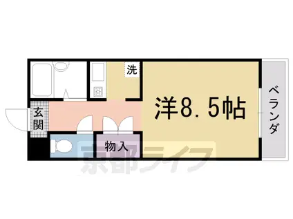 東海道本線 桂川駅(京都) 徒歩7分 3階建 築29年(1K/2階)の間取り写真