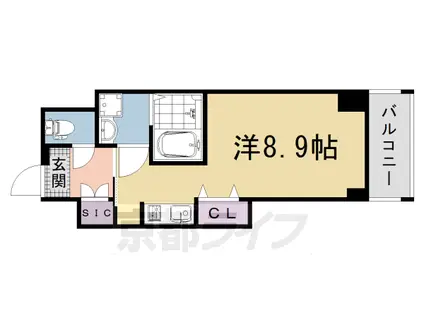 京都市東西線 太秦天神川駅 徒歩17分 7階建 新築(ワンルーム/3階)の間取り写真