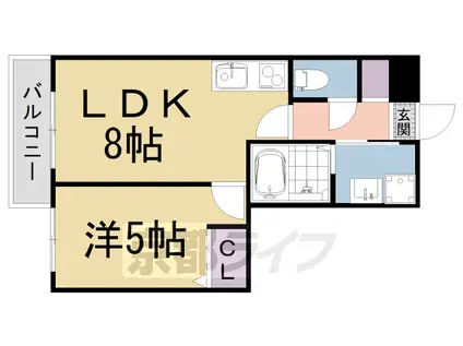 GRANCIEN(1LDK/1階)の間取り写真