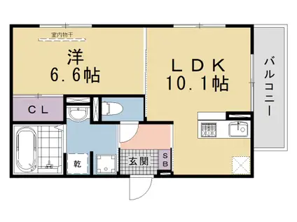 京阪電気鉄道京阪線 藤森駅 徒歩5分 3階建 新築(1LDK/3階)の間取り写真