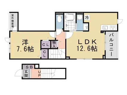 京都市東西線 山科駅 徒歩4分 3階建 新築(1LDK/1階)の間取り写真