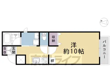 アーバンフォレスト(1K/1階)の間取り写真