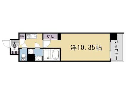 阪急電鉄京都線 西院駅(阪急) 徒歩15分 9階建 築1年(1K/2階)の間取り写真