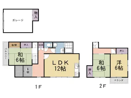 京阪電気鉄道京阪線 伏見桃山駅 徒歩5分 2階建 築47年(3LDK)の間取り写真