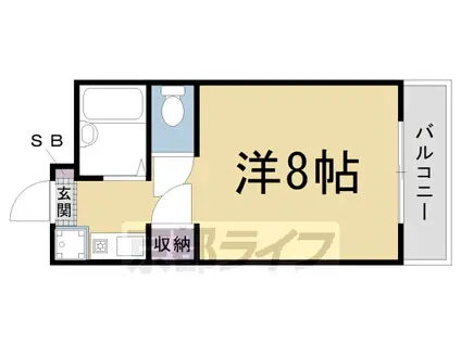 ハイツ松山(1K/2階)の間取り写真