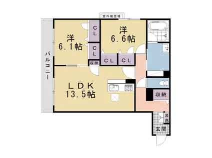 阪急電鉄京都線 桂駅 徒歩11分 2階建 新築(2LDK/1階)の間取り写真