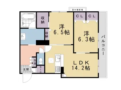 阪急電鉄京都線 桂駅 徒歩11分 2階建 新築(2LDK/1階)の間取り写真