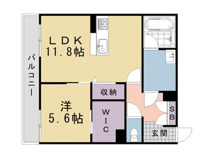 阪急電鉄京都線 桂駅 徒歩11分 2階建 新築(1LDK/2階)の間取り写真