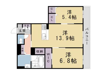 阪急電鉄京都線 桂駅 徒歩11分 2階建 新築(2LDK/2階)の間取り写真