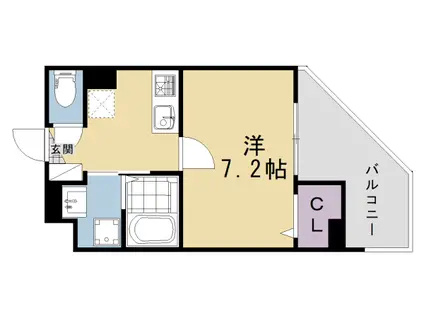 京都市烏丸線 北大路駅 徒歩25分 3階建 新築(1K/1階)の間取り写真