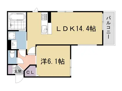 京阪電気鉄道鴨東線 神宮丸太町駅 徒歩8分 3階建 新築(1LDK/1階)の間取り写真