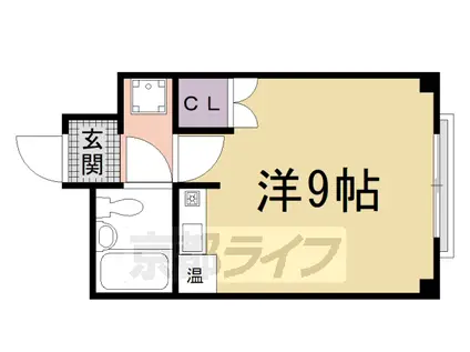 山陰本線 嵯峨嵐山駅 徒歩3分 3階建 築33年(ワンルーム/3階)の間取り写真