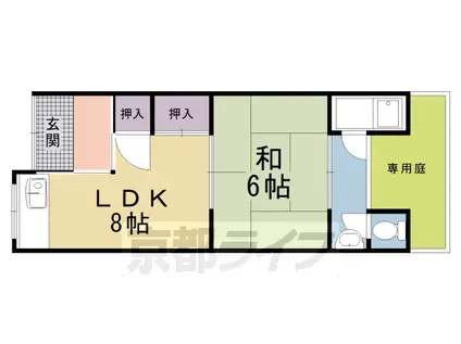 ハイツ光陽(1LDK/2階)の間取り写真