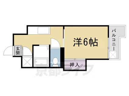 京都市東西線 太秦天神川駅 徒歩11分 11階建 築51年(1K/11階)の間取り写真