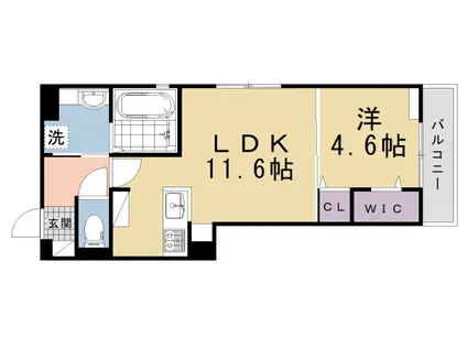 京都市烏丸線 北大路駅 徒歩5分 3階建 築1年(1LDK/3階)の間取り写真