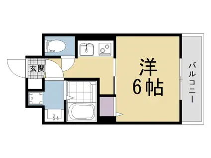 GRAMM東小野堀町B棟(1K/1階)の間取り写真